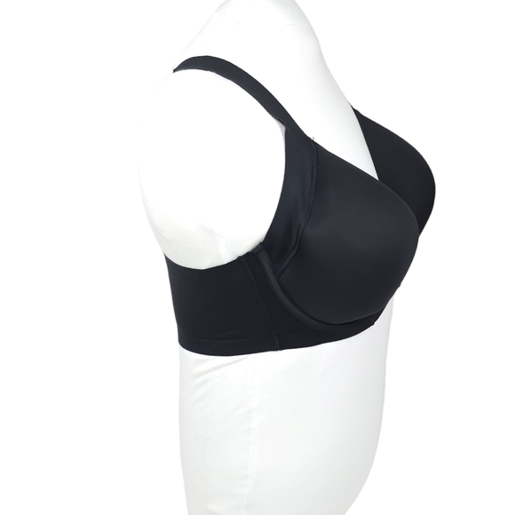 Bali One Smooth U Posture Boost EverSmooth Back Underwire Bra DF3450 Black 3450 - Picture 2 of 16